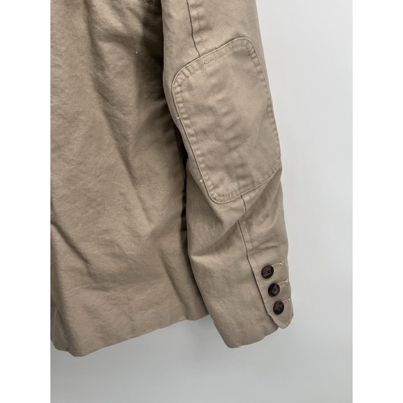 Duluth Trading Co Women's Blazer Jacket Beige Notch  Buttons Large Canvas Cotton - Picture 5 of 13